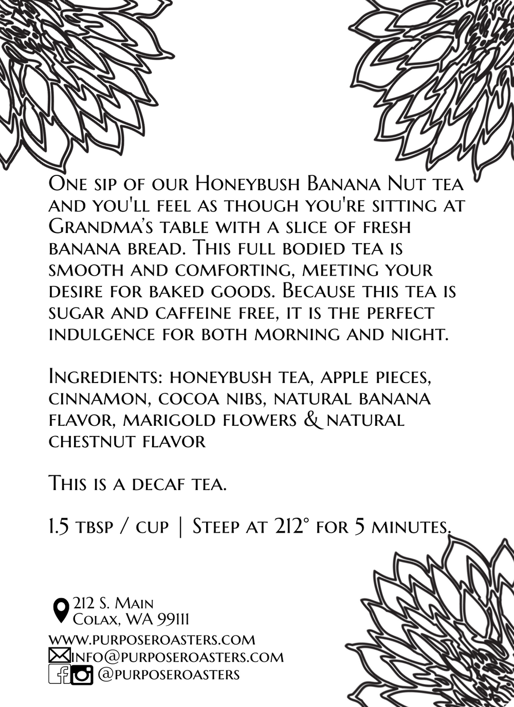 Honeybush Banana Nut